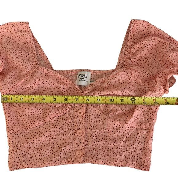 Princess Polly puff sleeve floral Y2k Retro crop top Cottagecore Fairy size 2 - Picture 6 of 11